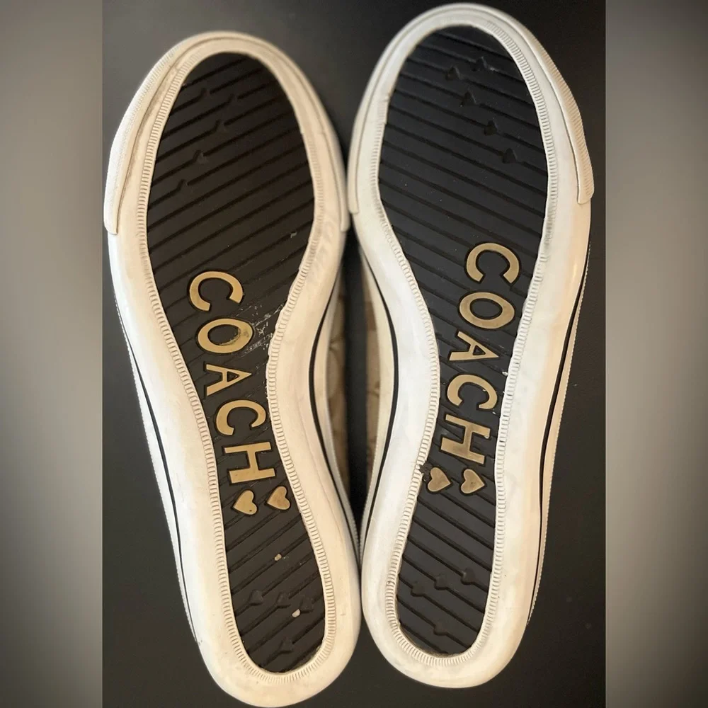 Coach Vintage Slip-On Sneakers with Signature Pattern - Picture 4 of 7